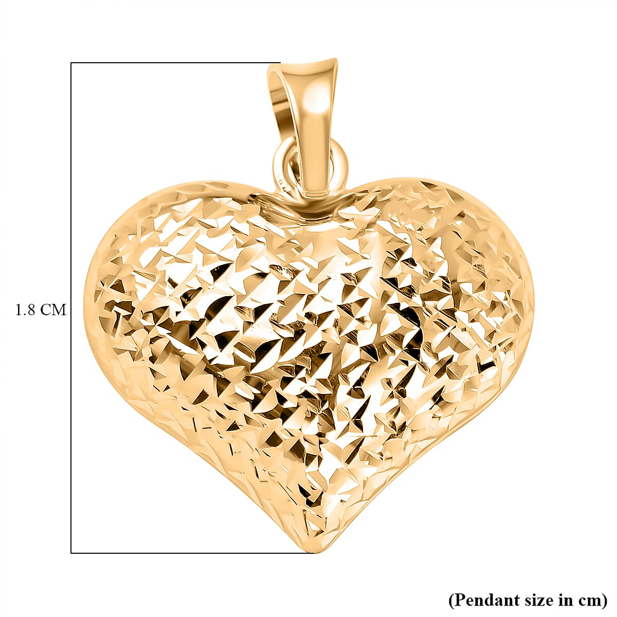 9K Yellow Gold Heart Pendant