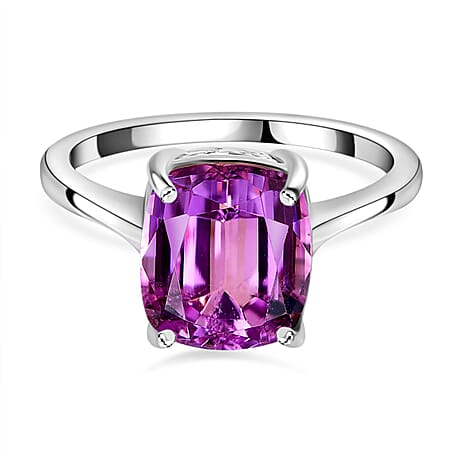 Signature Collection - 950 Platinum AAAA Patroke Kunzite Solitaire Ring 5.35 Ct