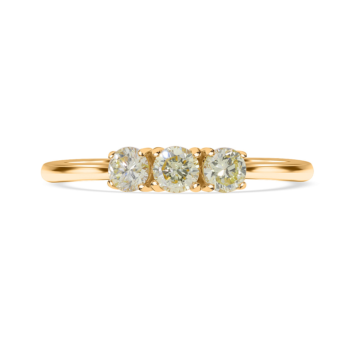 NY Close Out -14K Yellow Gold SGL Certified Natural Yellow Diamond ( I1-I2) Ring 0.50 Ct.