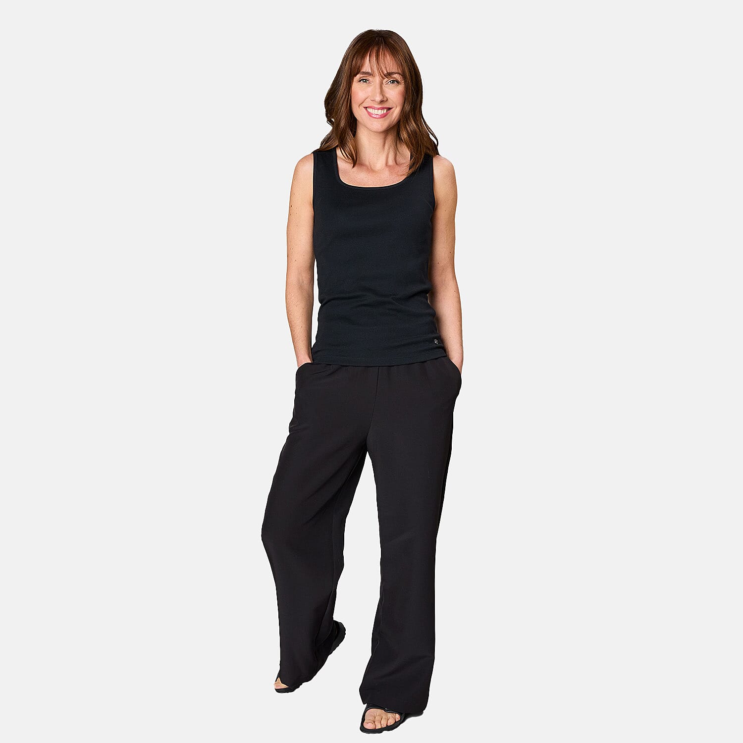 Emreco Wide Leg Formal Trouser (Size 12) - Black