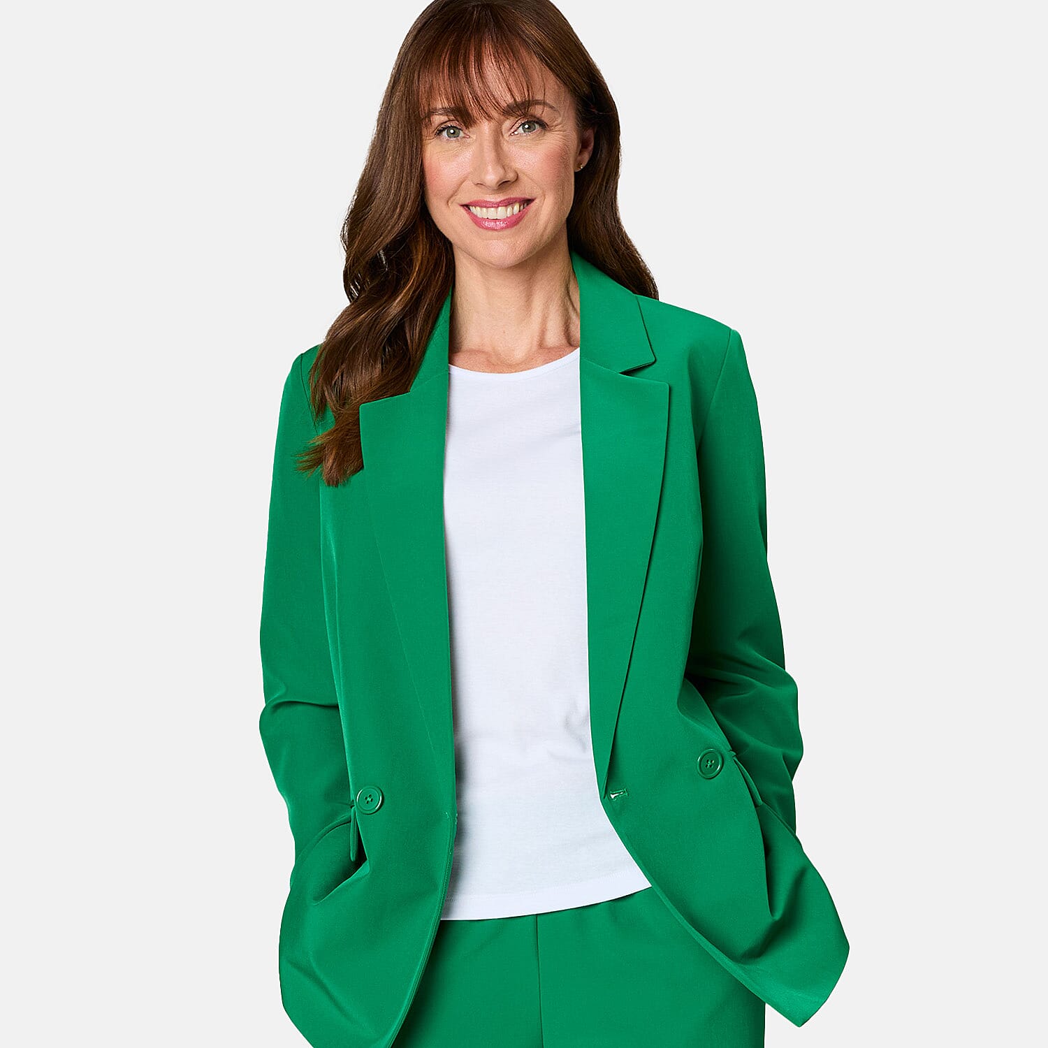 Emreco Relaxed Fit Blazer (Size 16) - Green