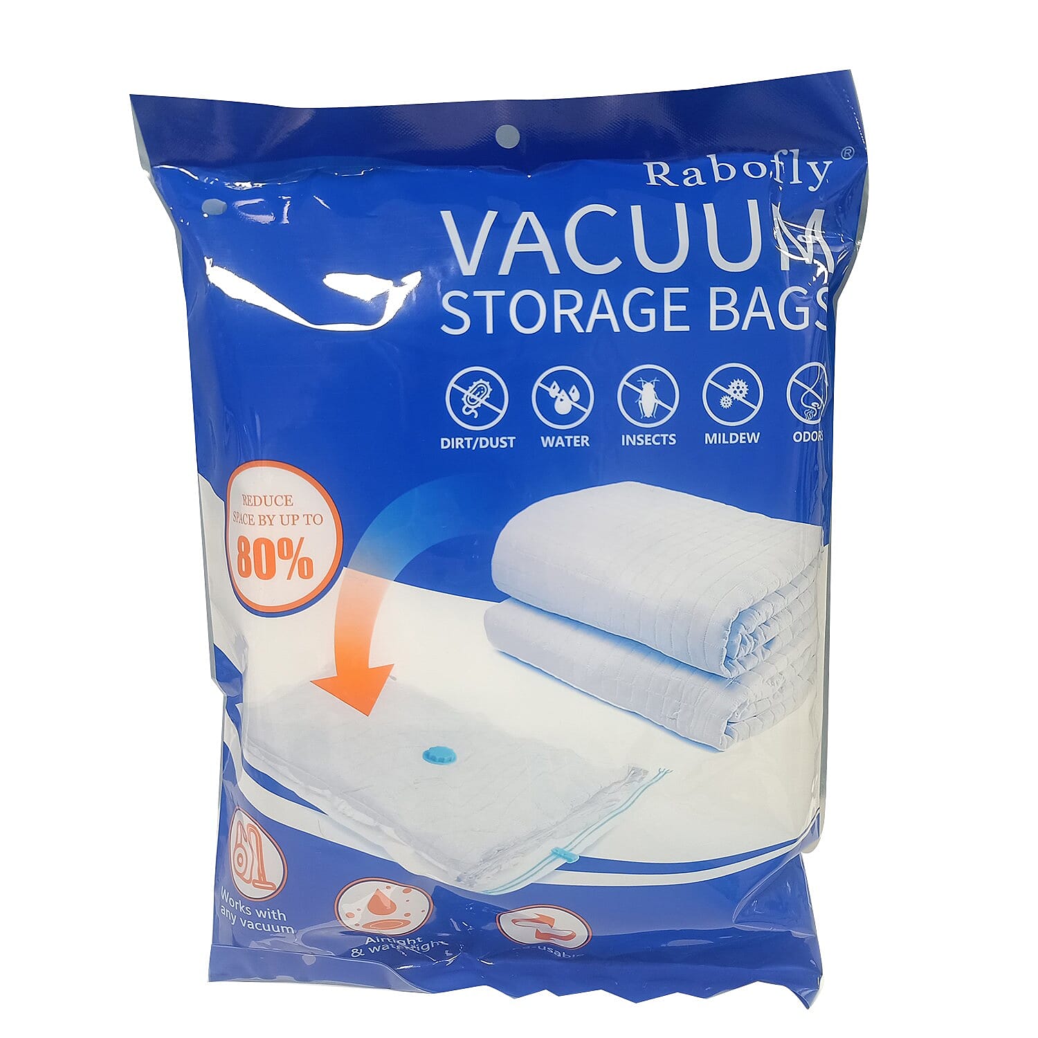 Pack of 6 Small - Premium Vacuum Storage Bags (Size 60x40cm)