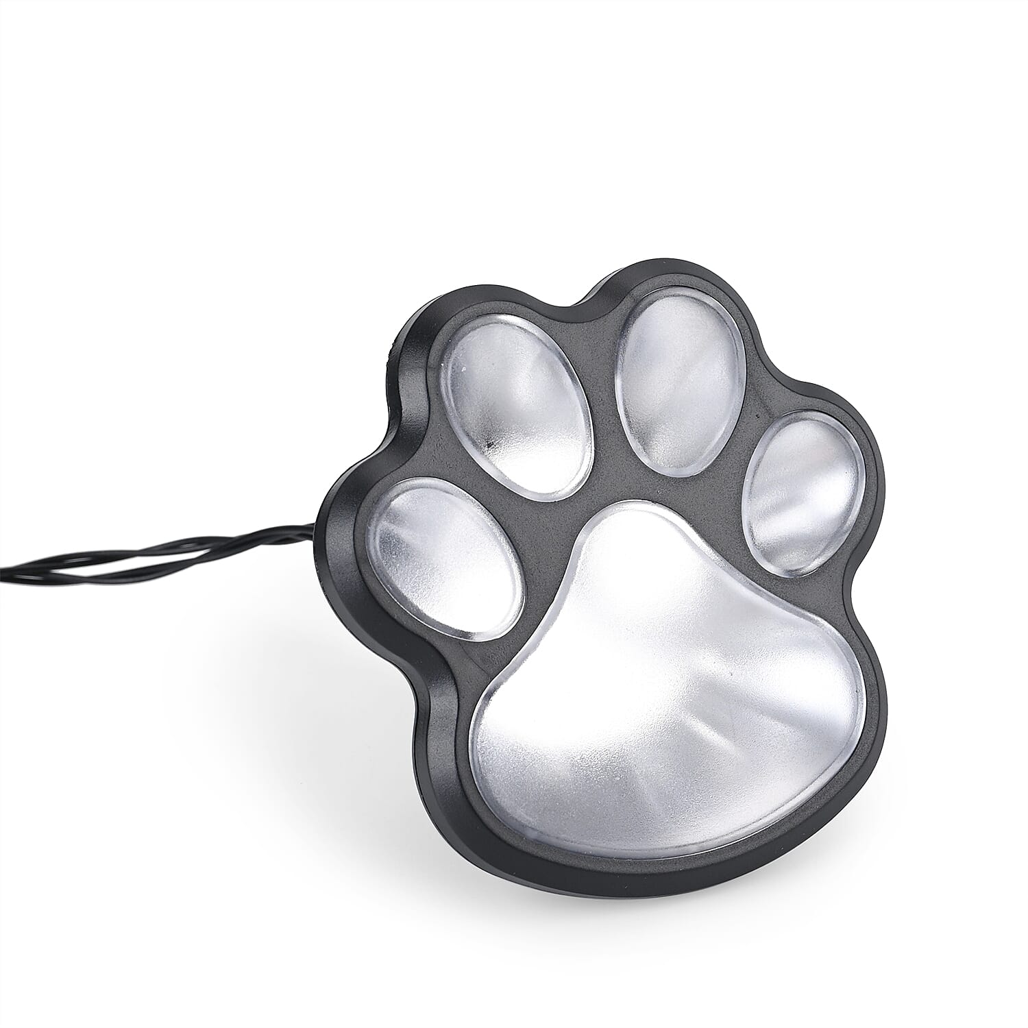 Set of 4 Waterproof Paw Print Solar Pathway Light - White