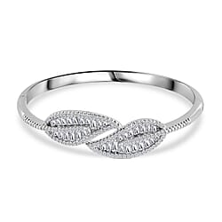 Cubic Zirconia Leaf Bangle