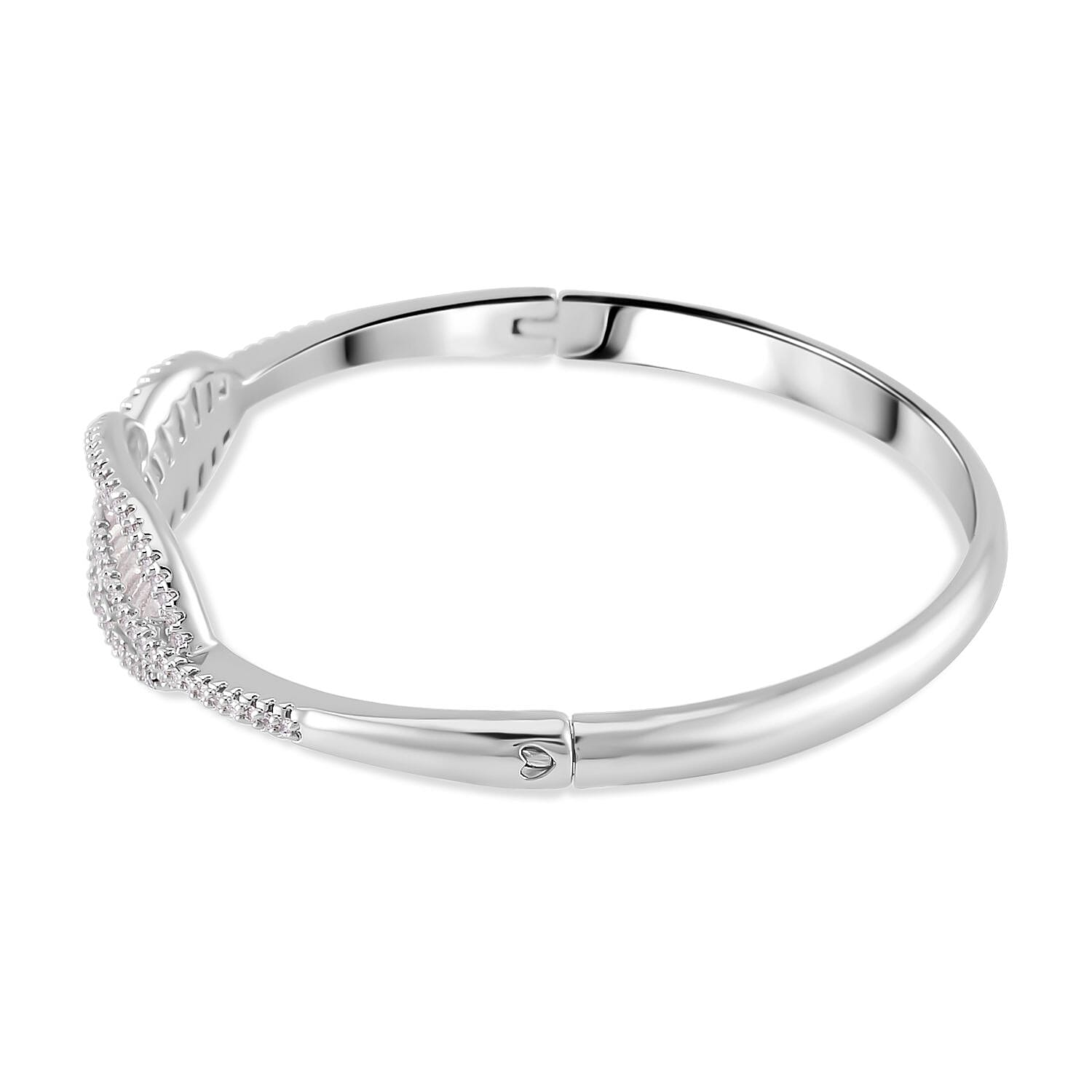 Cubic Zirconia Leaf Bangle