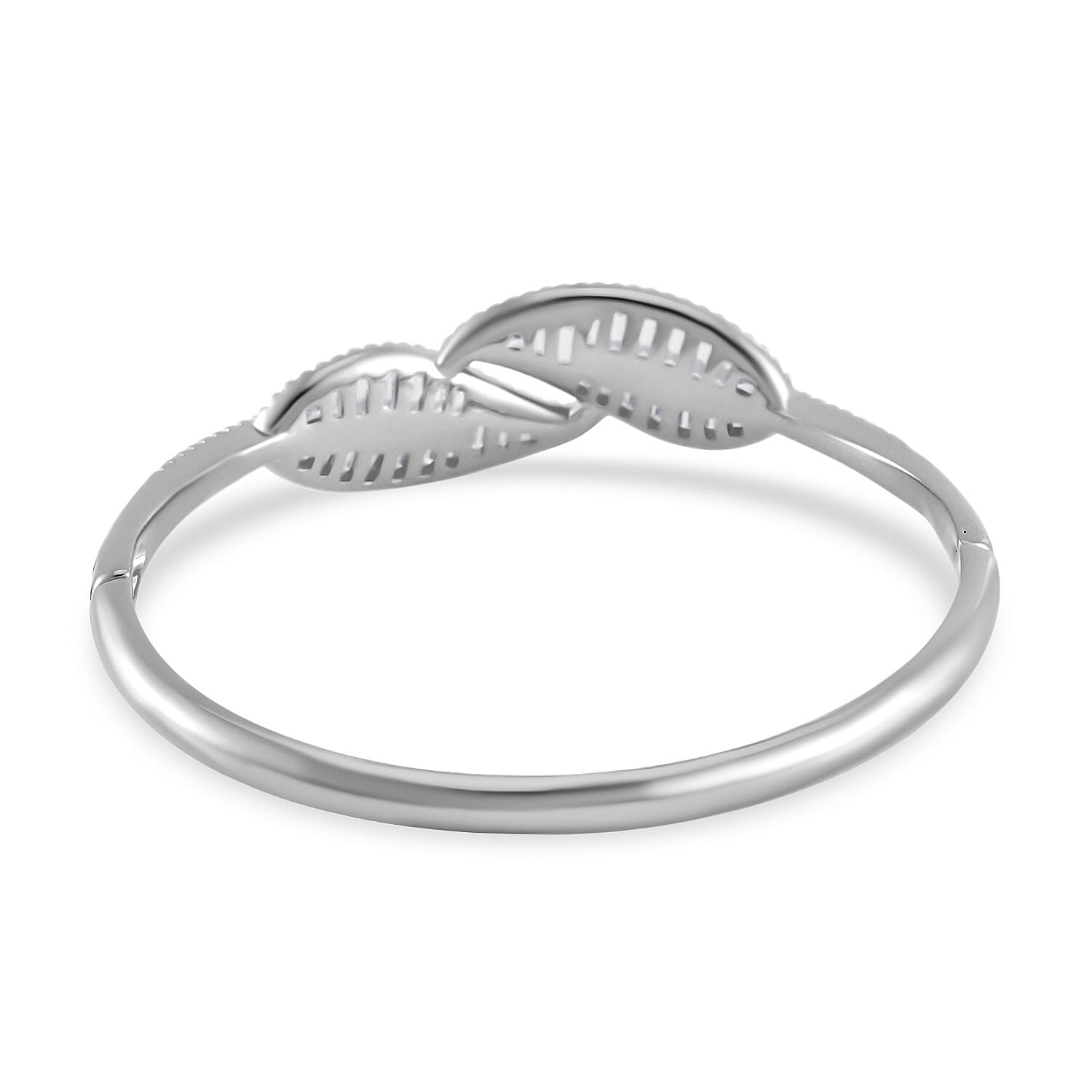 Cubic Zirconia Leaf Bangle