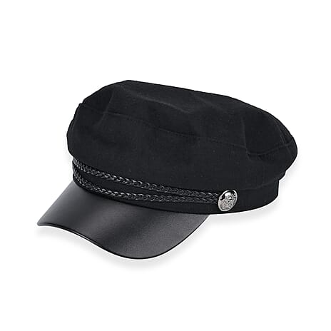 Classic Baker Boy Bretan Hat - Black