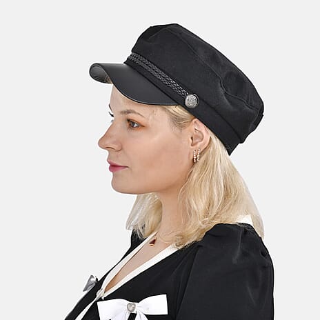 Classic Baker Boy Bretan Hat - Black