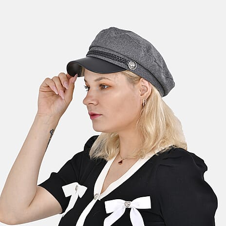 Classic Baker Boy Bretan Hat - Grey
