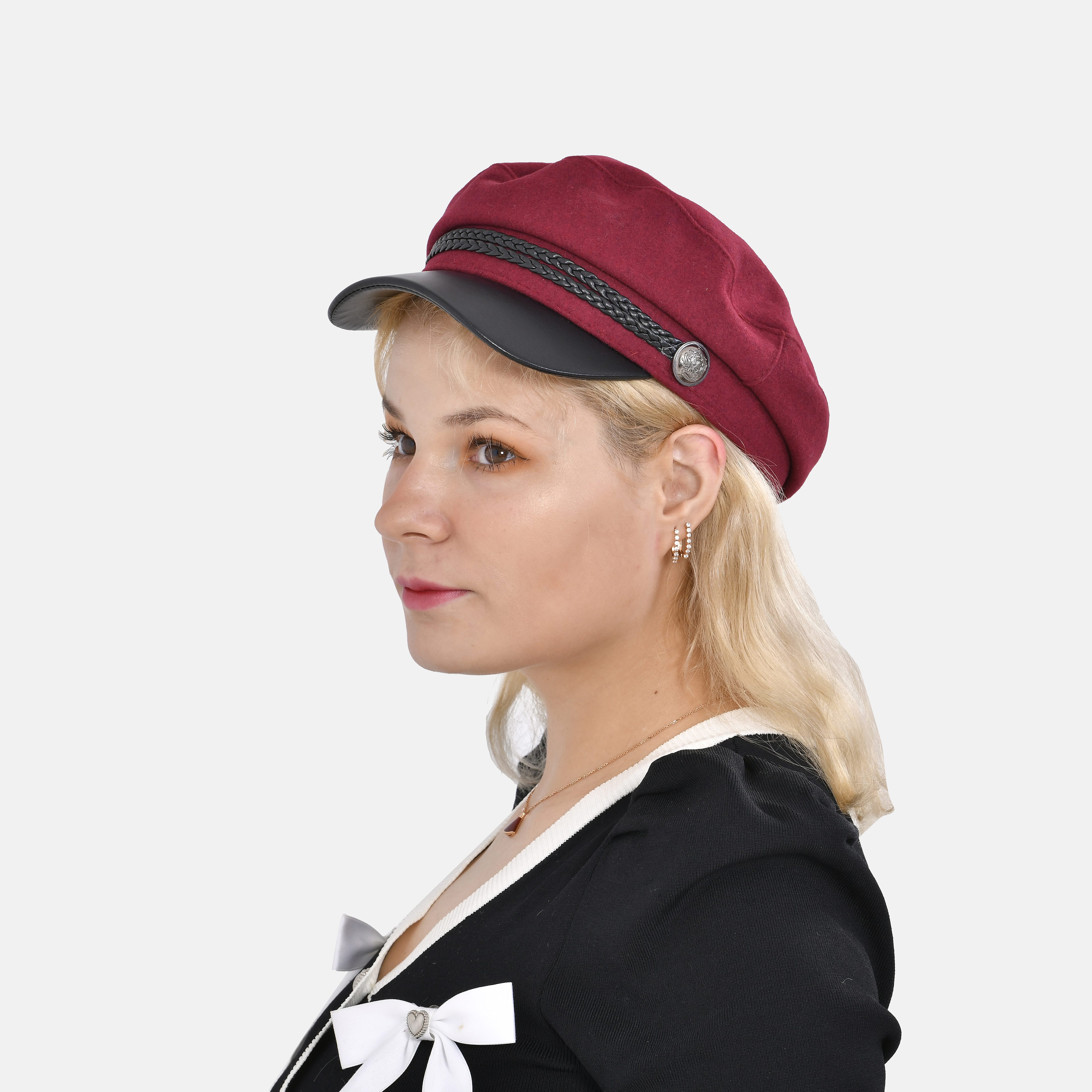 Classic Baker Boy Bretan Hat - Red