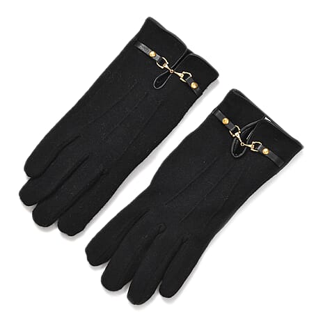 Winter Must-Have - Cashmere Touch Screen Gloves - Black