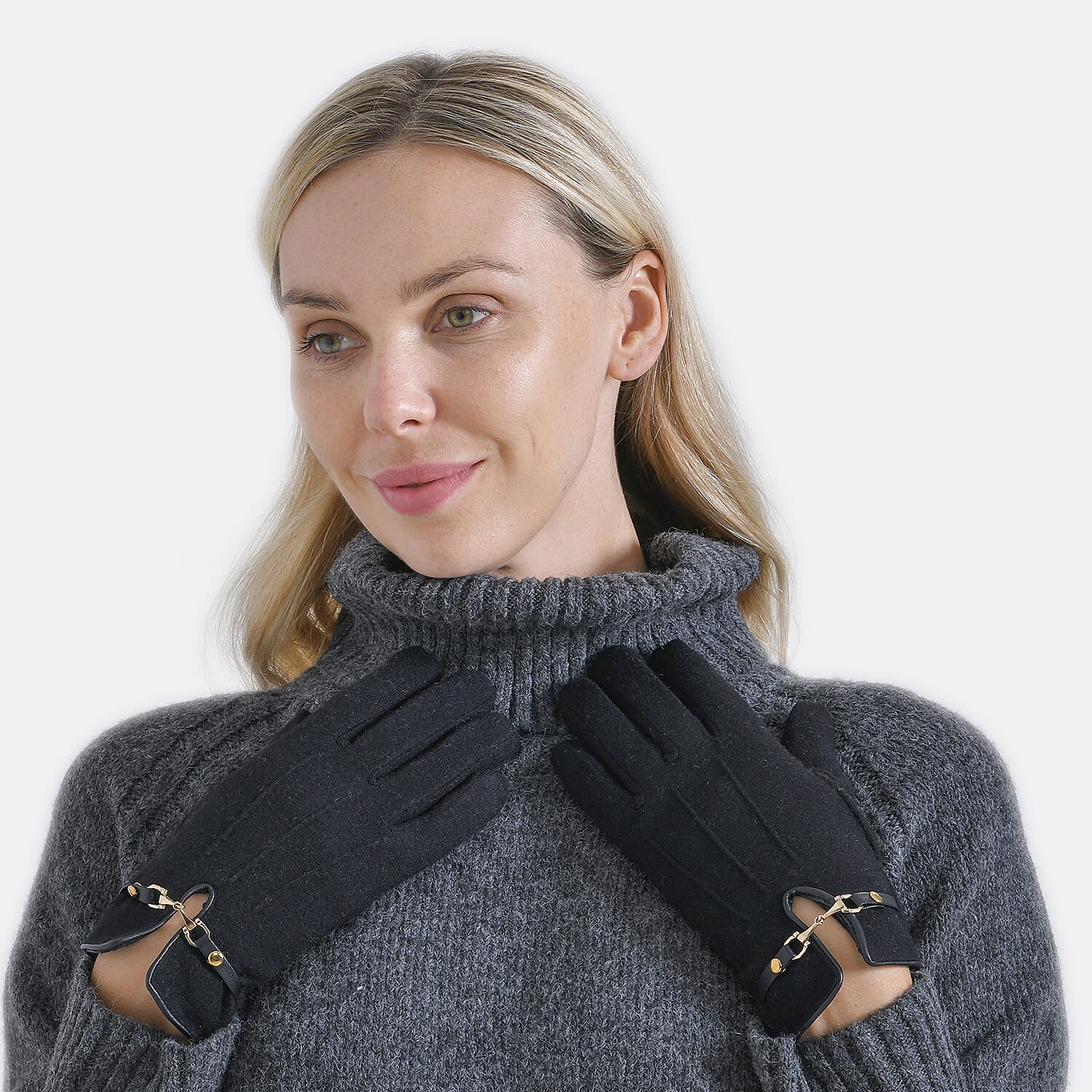 Winter Must-Have - Cashmere Touch Screen Gloves - Black
