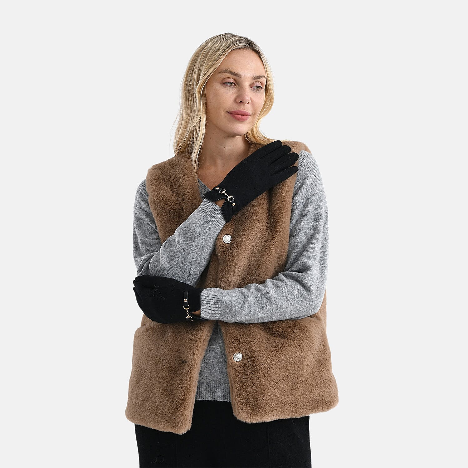 Winter Must-Have - Cashmere Touch Screen Gloves - Black