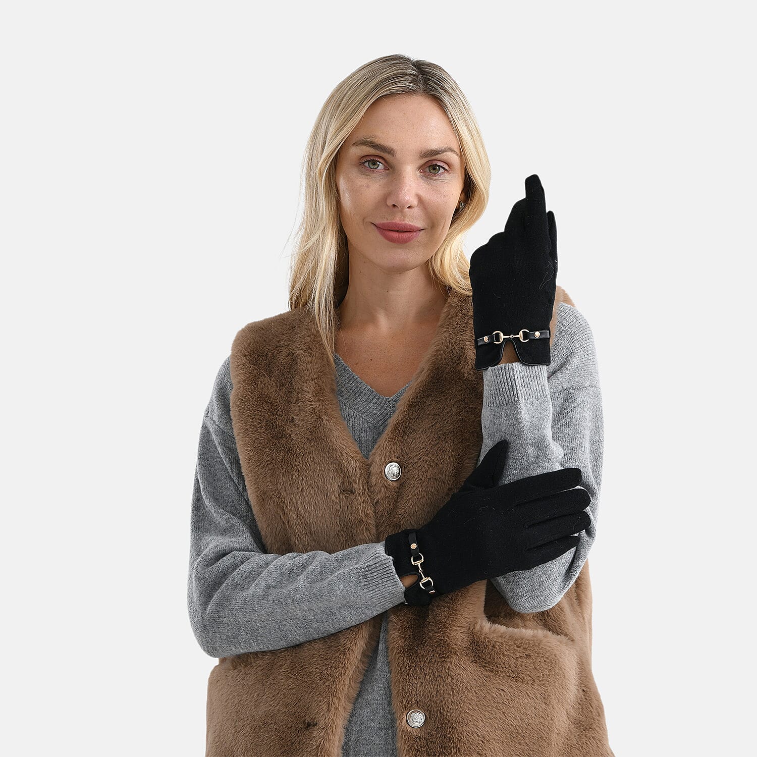 Winter Must-Have - Cashmere Touch Screen Gloves - Black