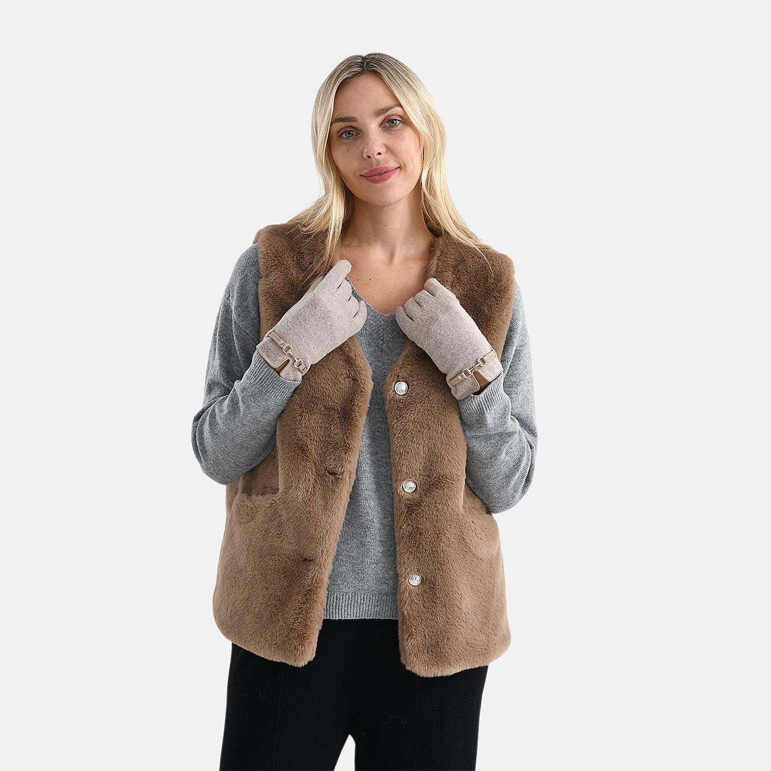 Winter Must-Have - Cashmere Touch Screen Gloves - Khaki