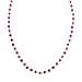 Ruby Necklace (Size - 20) in Rhodium Overlay Sterling Silver 22.00 Ct.