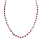 Ruby Necklace (Size - 20) in Rhodium Overlay Sterling Silver 22.00 Ct.