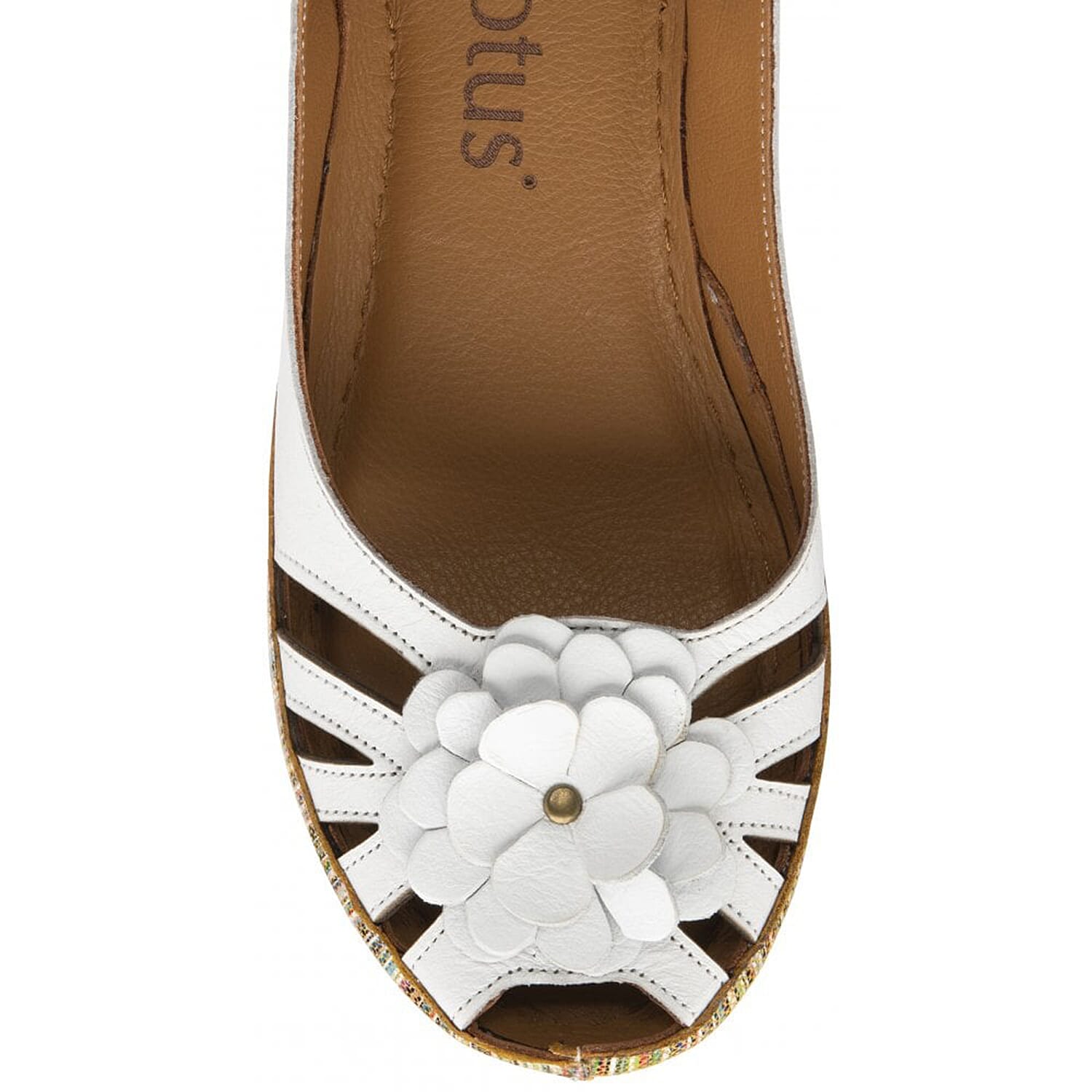 LOTUS Leather Caria Slingback Shoes (Size 3) - White