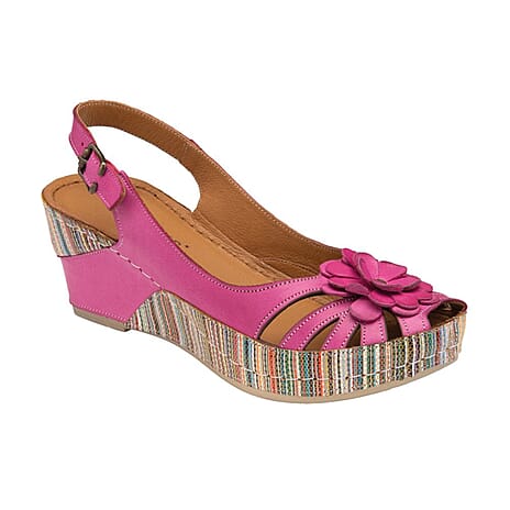 LOTUS Leather Caria Slingback Shoes (Size 6) - Magenta