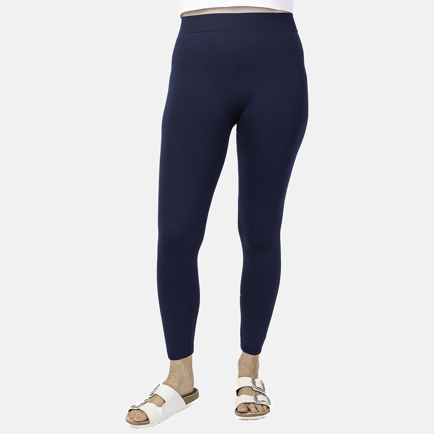 Emelia 2 Pack Fleece Lined Leggings (Size L) - Navy