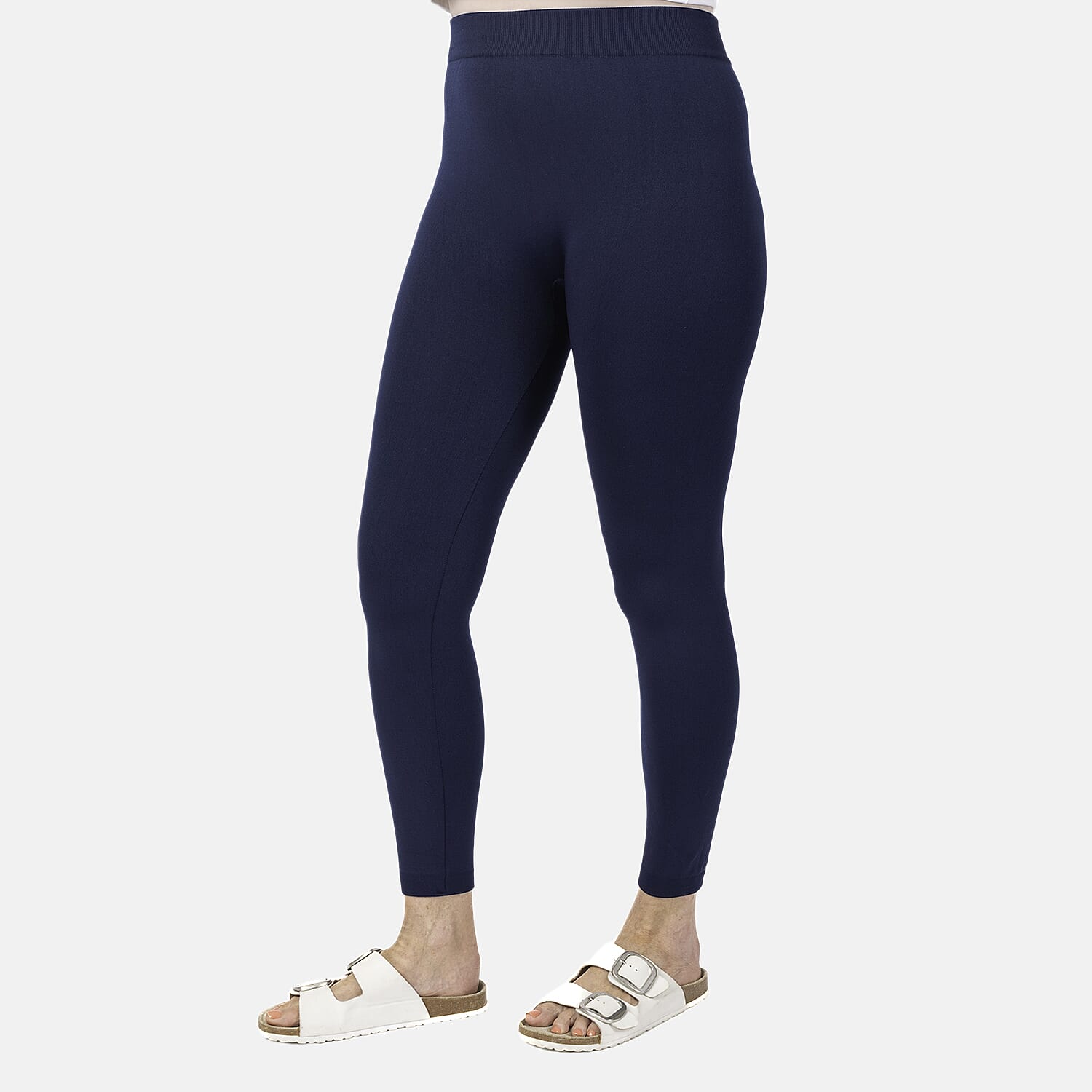 Emelia 2 Pack Fleece Lined Leggings (Size M) - Navy