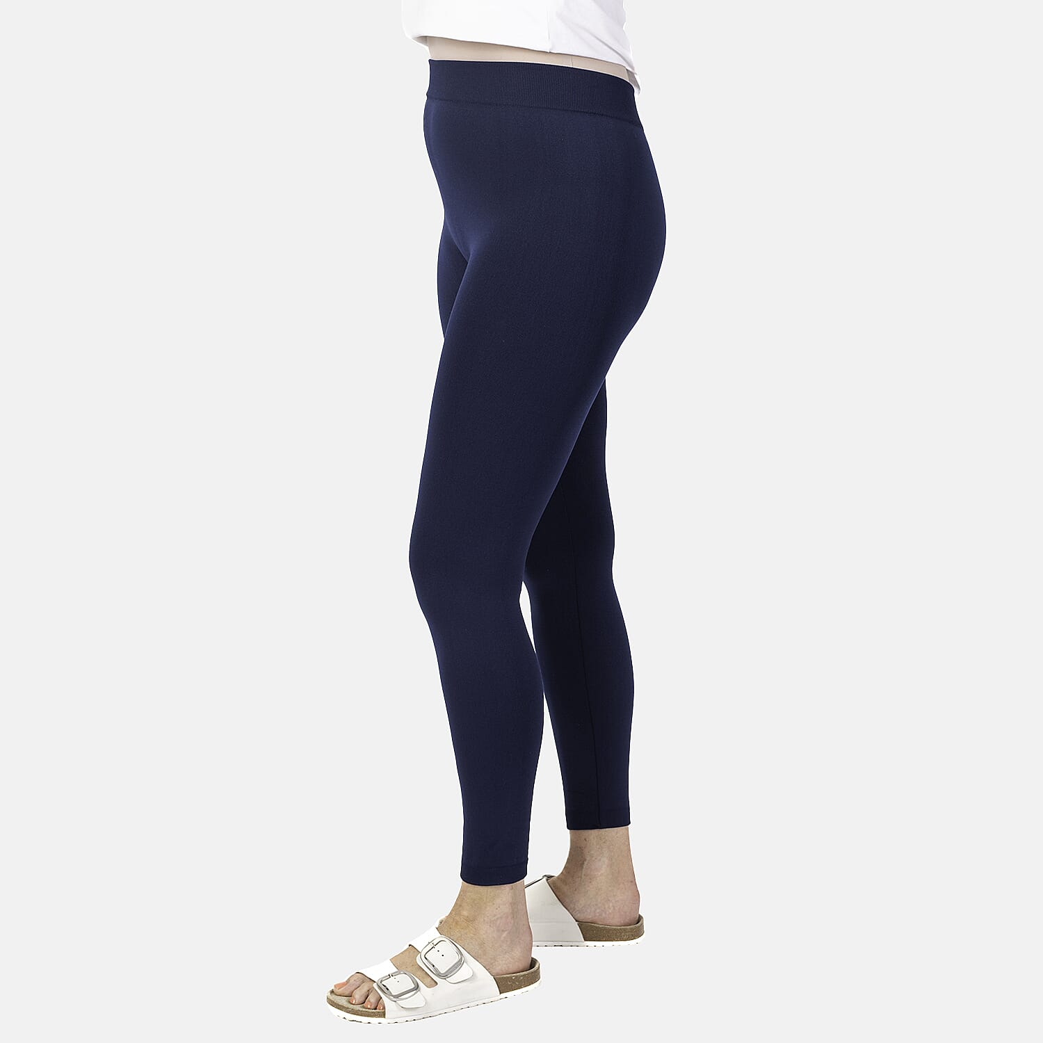 Emelia 2 Pack Fleece Lined Leggings (Size M) - Navy