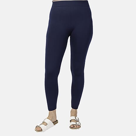 Emelia 2 Pack Fleece Lined Leggings (Size S) - Navy