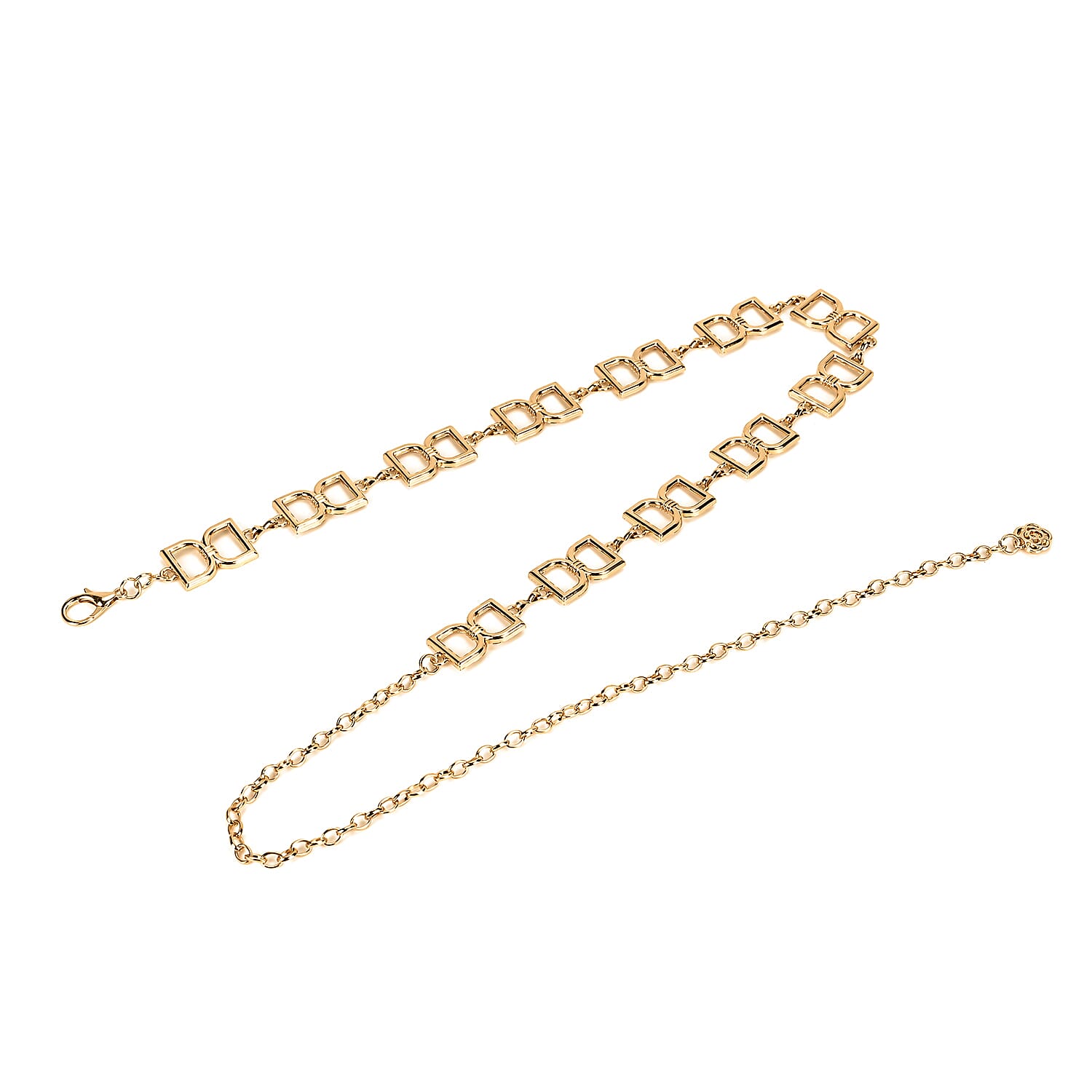 Women Stylish Chain-Link Belt (Free Size, 110 cm) - Golden