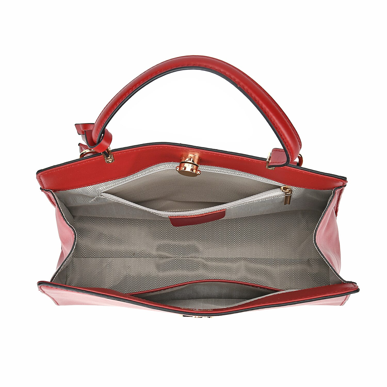 One Time Designer Closeout Deal - Genuine Leather Crossbody Bag - Red