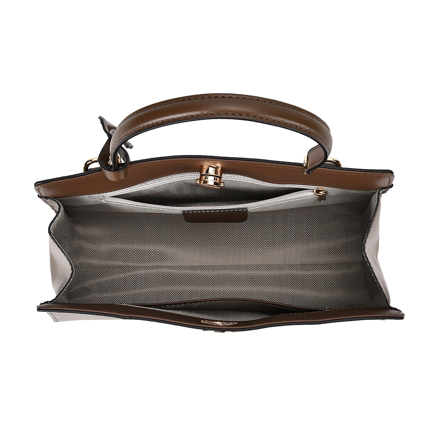 One Time Designer Closeout Deal - Genuine Leather Crossbody Bag - Coffee