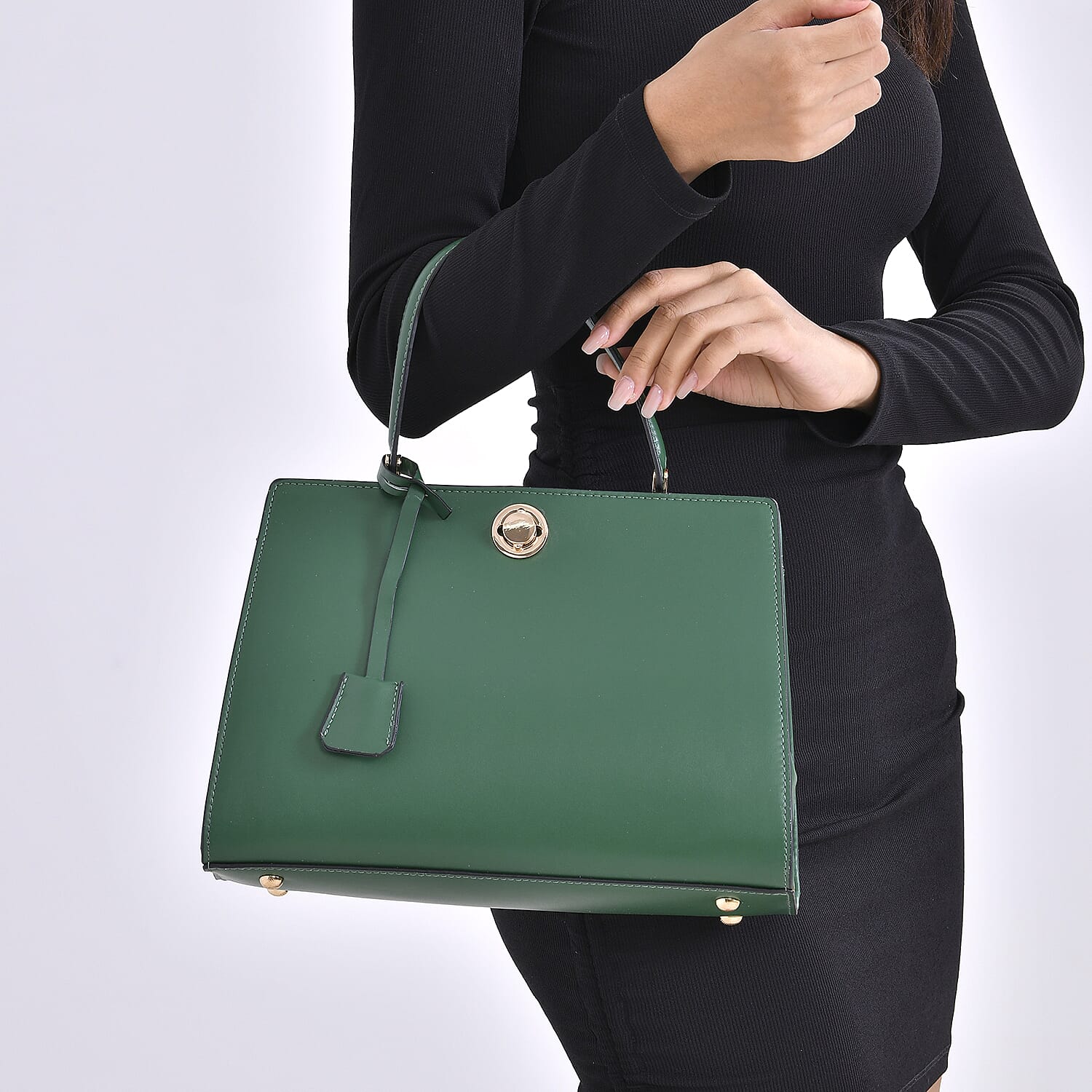 One Time Designer Closeout Deal - Genuine Leather Crossbody Bag - Green