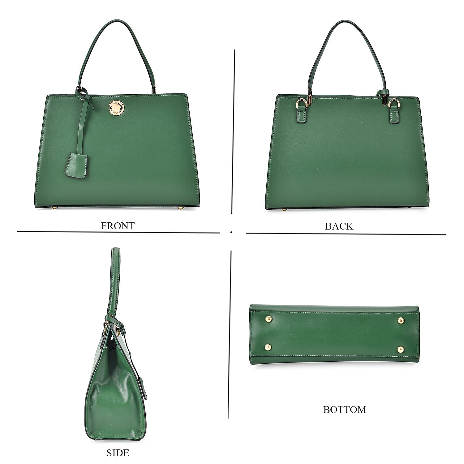 One Time Designer Closeout Deal - Genuine Leather Crossbody Bag - Green