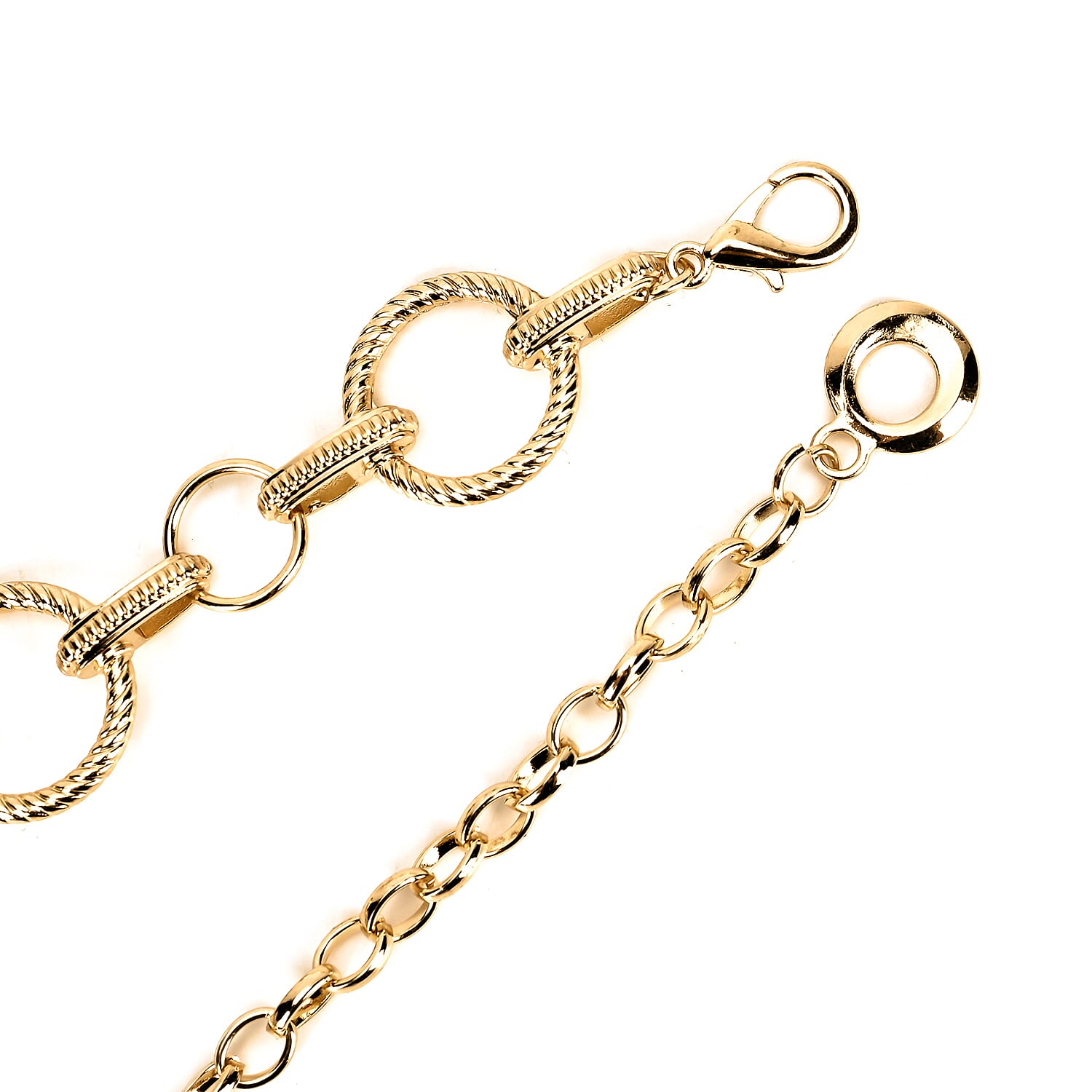 Women Ring Chain-Link Belt (Free Size,108 cm) - Golden