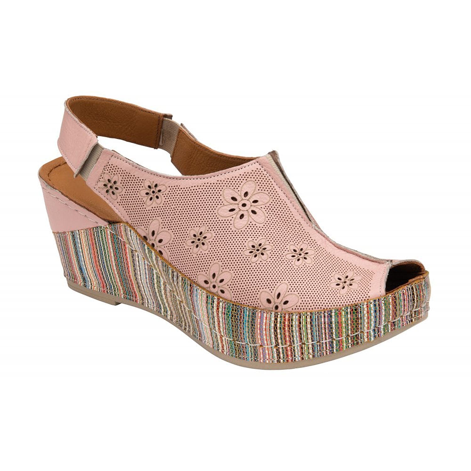 LOTUS Leather Deniz Wedge Shoes - Pink