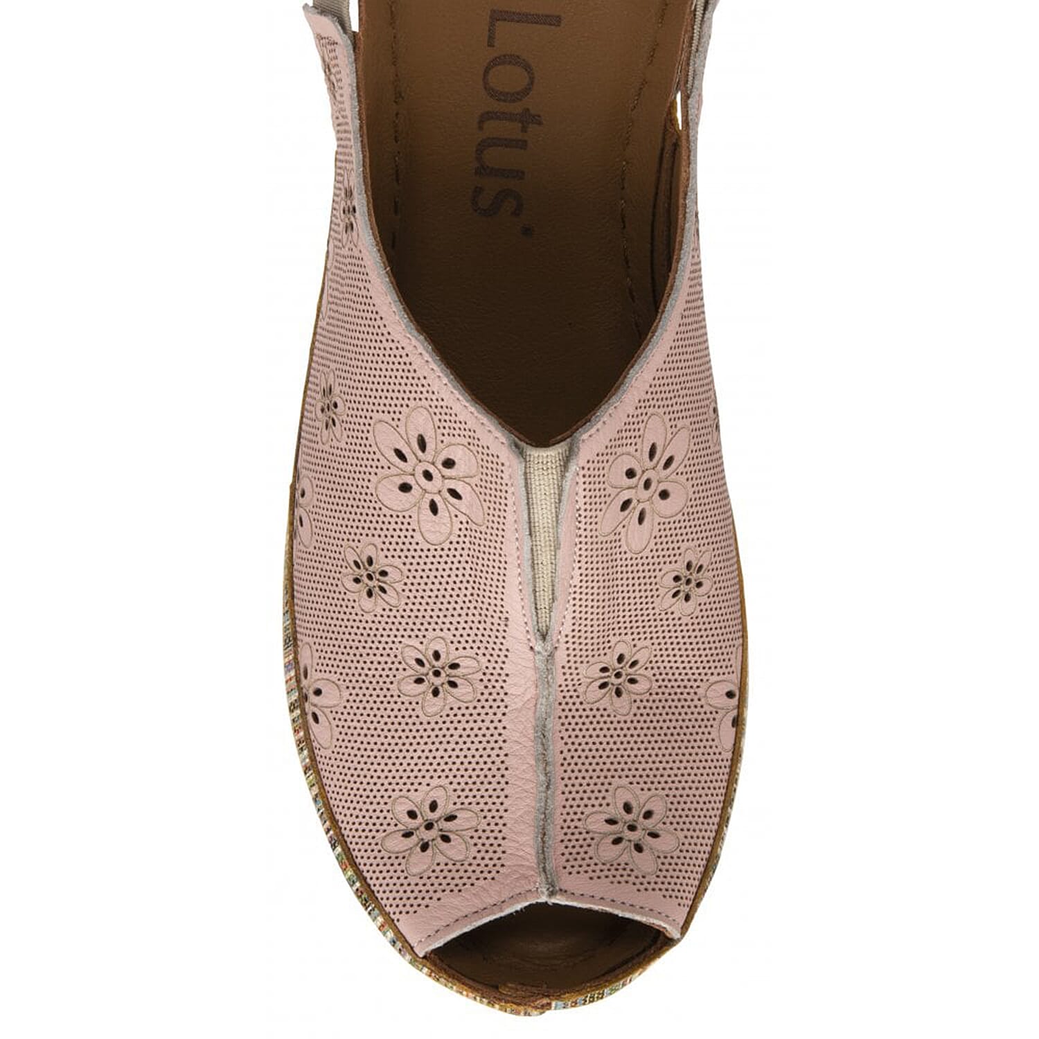 LOTUS Leather Deniz Wedge Shoes - Pink