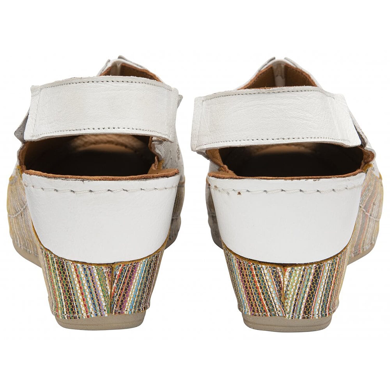 LOTUS Leather Deniz Wedge Shoes (Size 5) - White