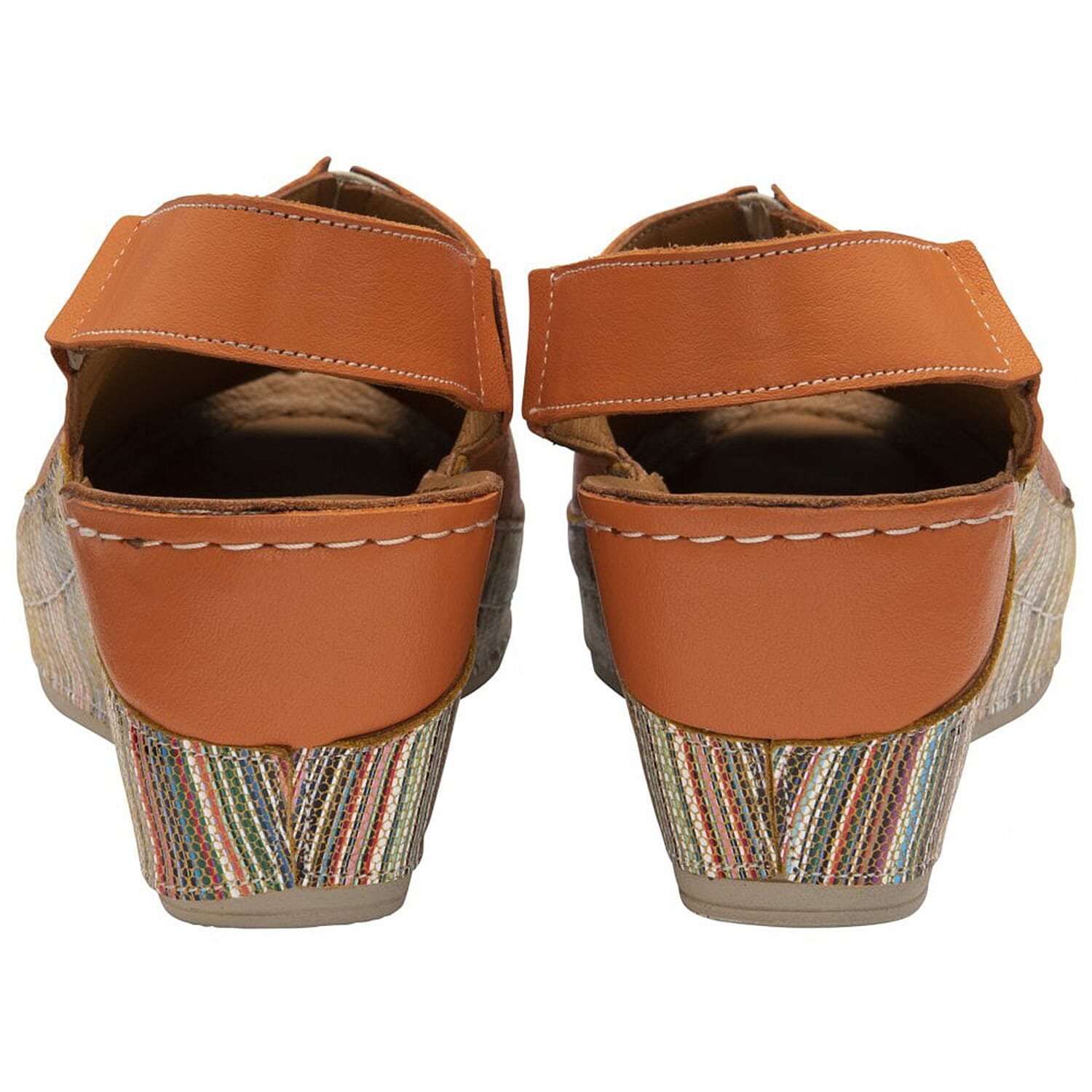 LOTUS Leather Deniz Wedge Shoes (Size 6) - Orange