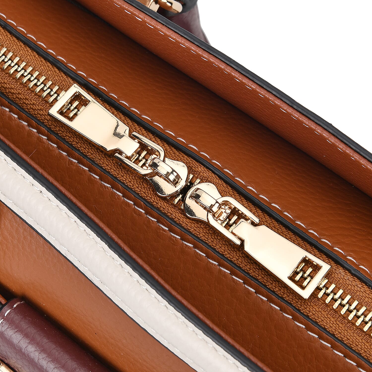 Designer Closeout - Genuine Leather Crossbody Bag With Handle Drop (Size28x13x21 Cm) - Brown