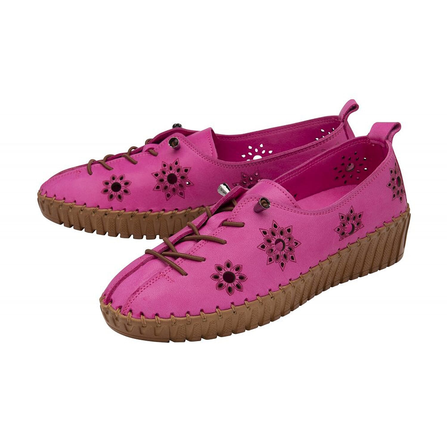 LOTUS Leather Kristen Slip-On Shoes (Size 3) - Raspberry