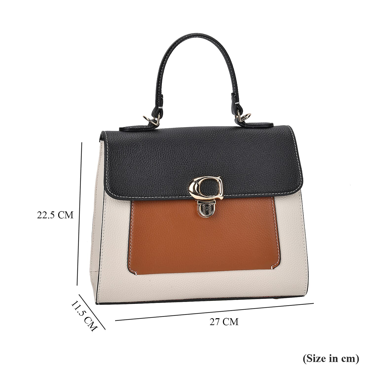 Genuine Leather Patterned Crossbody Bag with Detachable Strap