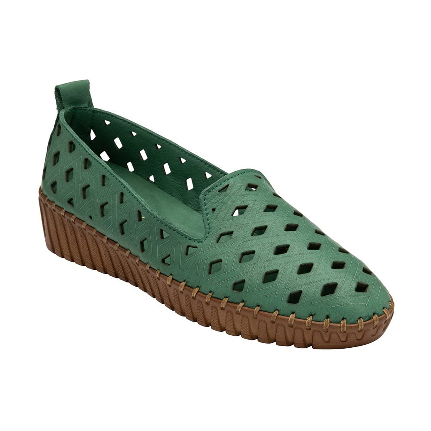 LOTUS Leather Karson Slip-On Shoes (Size 3) - Green