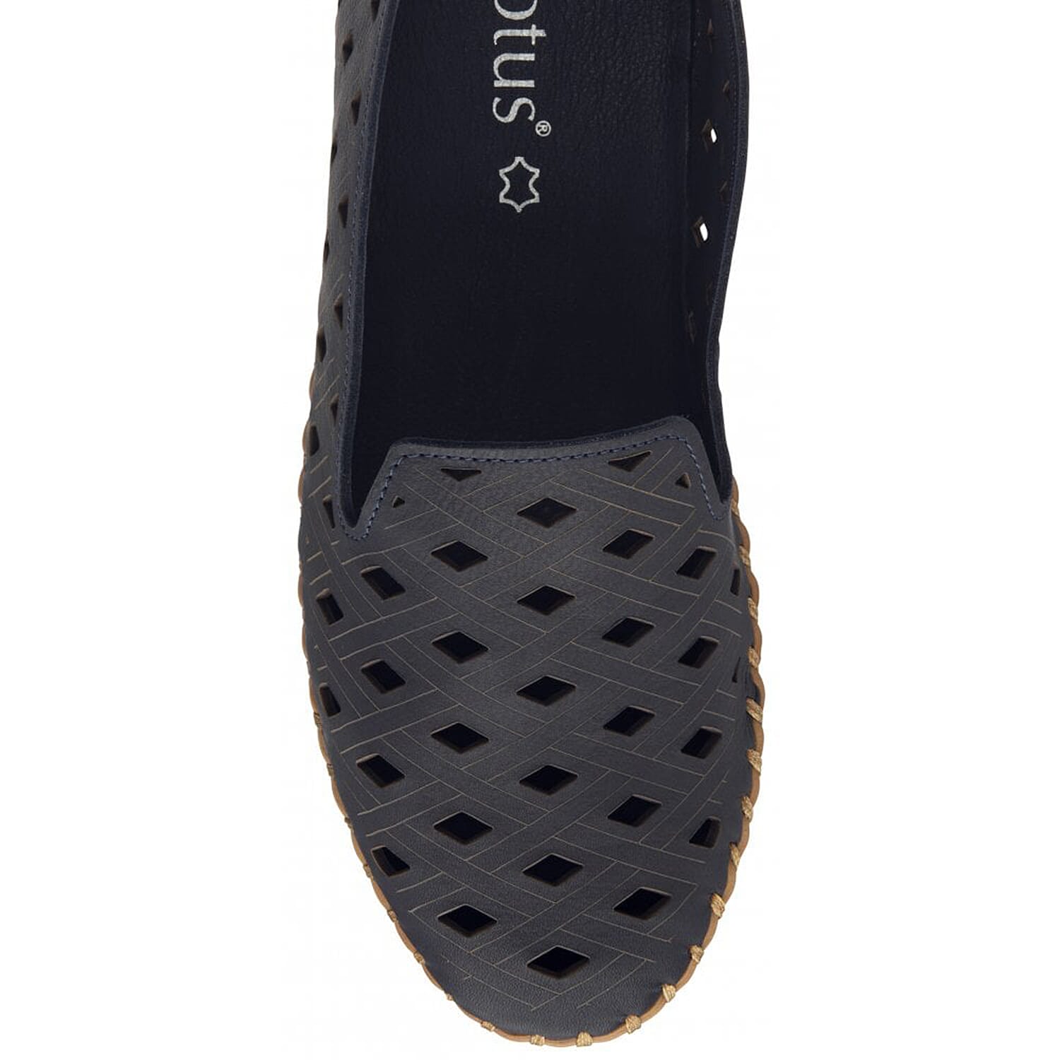 LOTUS Leather Karson Slip-On Shoes - Navy
