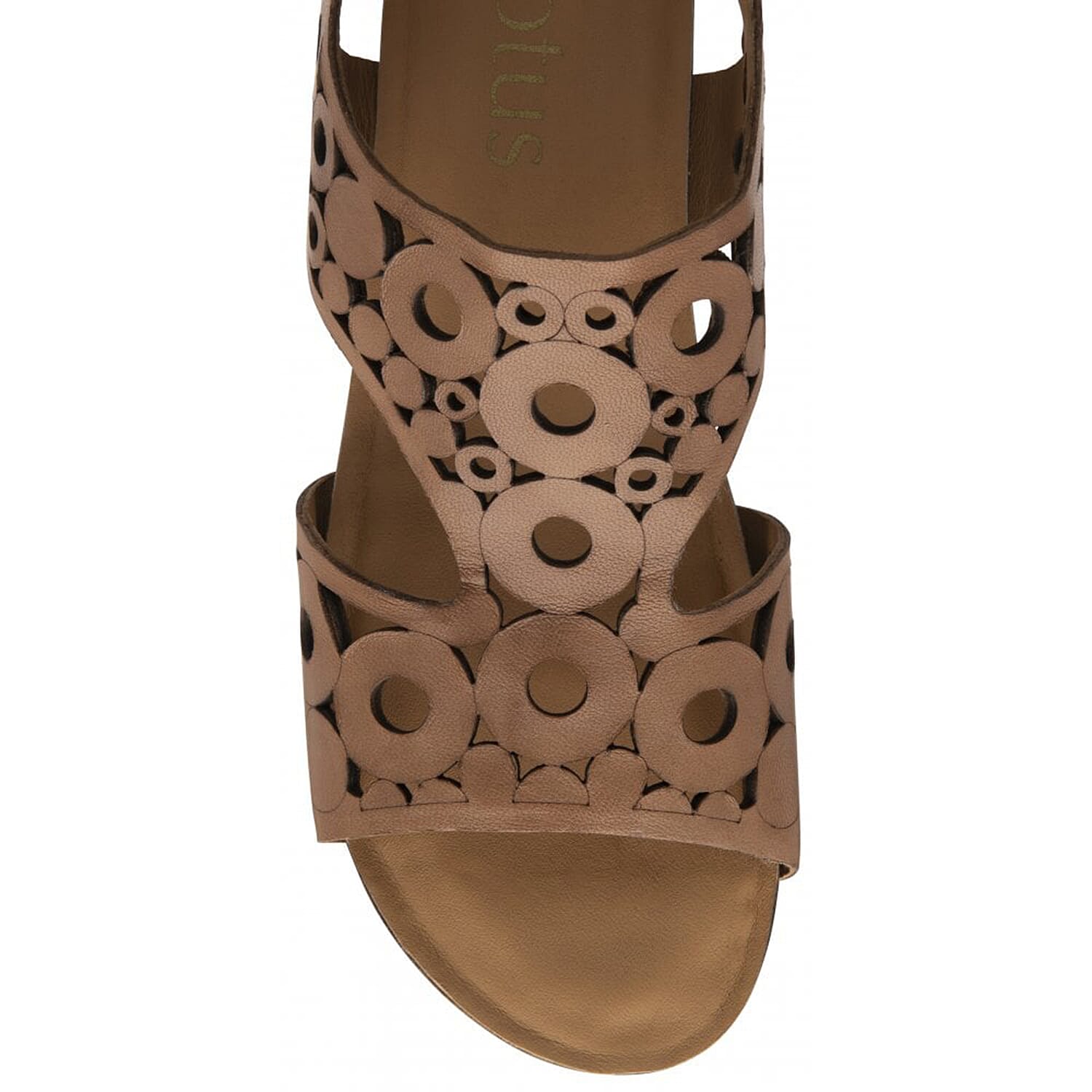 LOTUS Leather Melbourne Open-Toe Flatform Sandals (Size 6) - Tan