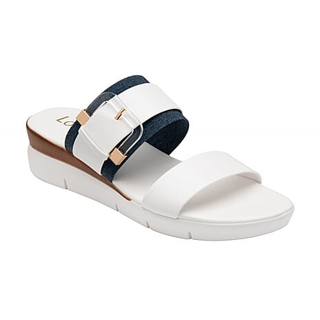 LOTUS Giovanna Mule Sandals (Size 5) - White