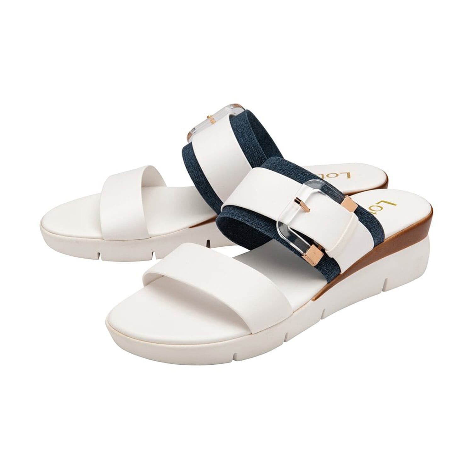 LOTUS Giovanna Mule Sandals (Size 6) - White