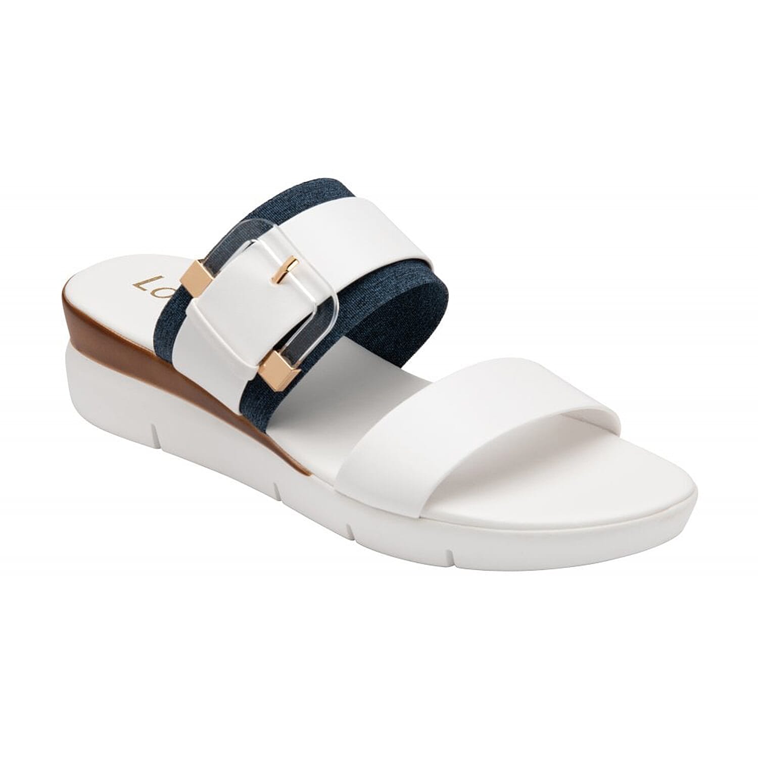 LOTUS Giovanna Mule Sandals (Size 6) - White