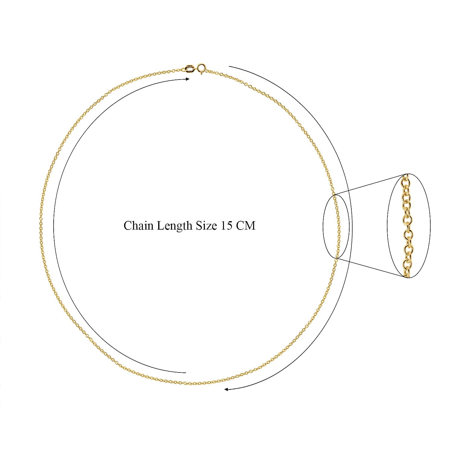 Vicenza Closoeut - 18K Yellow Gold Rolo Chain (Size - 18),  Gold Wt. 2.6 Gms
