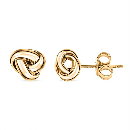 18K Yellow Gold Knot Earrings