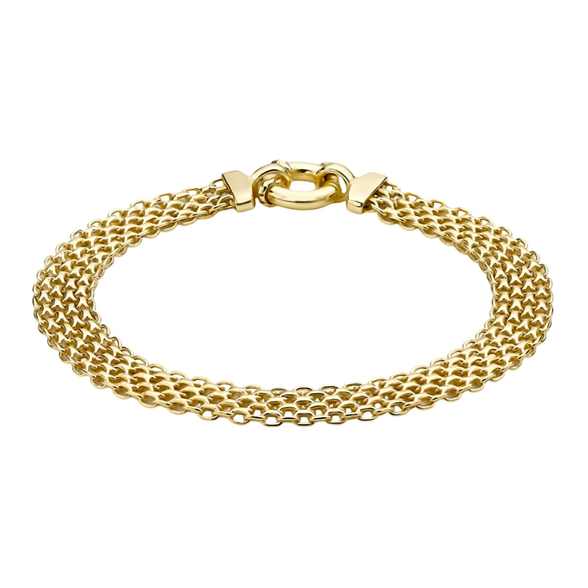 9K Yellow Gold Diamond Cut BISMARK Bracelet (Size - 7.5), Gold Wt. 6.02  Gms