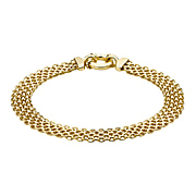 9K Yellow Gold Diamond Cut Bismark Bracelet (Size - 7.5), Gold Wt. 6.02  Gms